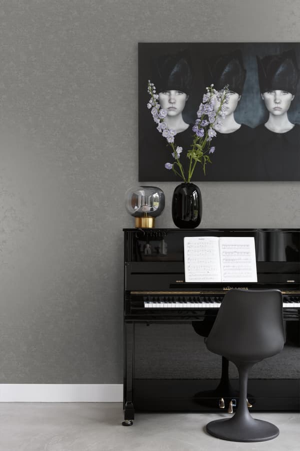 Origin Wallcoverings tapet enfärgad mörkgrått 53 cm x 10,05 m