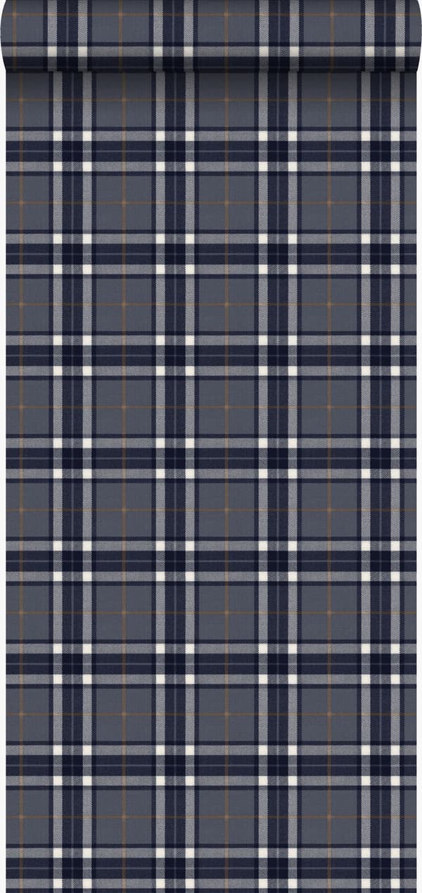 Origin Wallcoverings tapet rutor mörkgrått - 347471 - 53 cm x 10,05 m