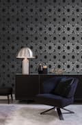 Miniatyrbild 3 av 7: Origin Wallcoverings tapet grafisk form svart 53 cm x 10,05 m