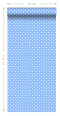 Miniatyrbillede 6 af 6: ESTAhome tapet prikker lyseblåt 53 cm x 10,05 m