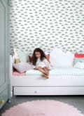 Miniatyrbillede 4 af 7: ESTAhome tapet grafisk motiv gråblåt 0,53 x 10,05 m