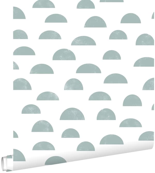 ESTAhome tapet grafisk motiv gråblåt 0,53 x 10,05 m