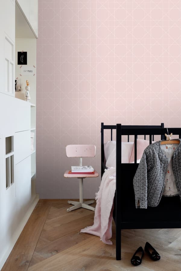 ESTAhome tapet grafiska linjer antikrosa 0,53 x 10,05 m