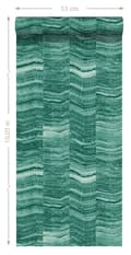 Miniatyrbild 8 av 8: Origin Wallcoverings tapet siscksackränder av skiktad marmor smaragdgrönt 53 cm x 10,05 m