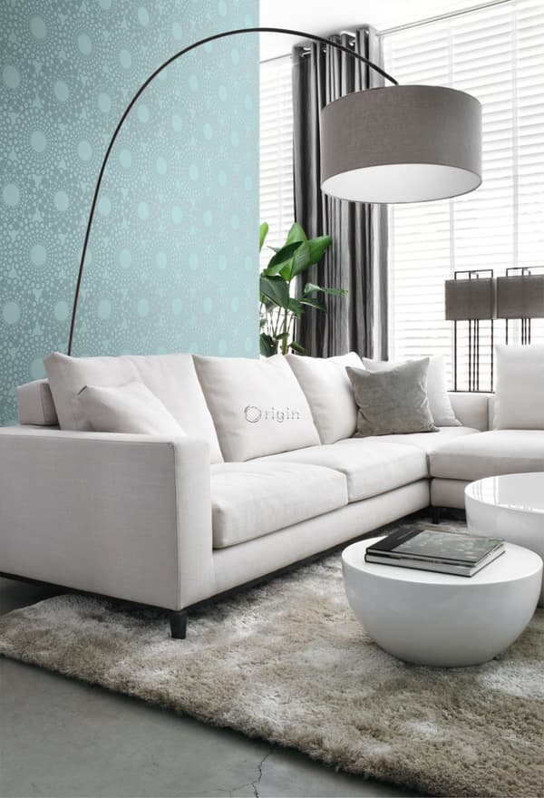 Origin Wallcoverings tapet grafisk form isblått 53 cm x 10,05 m