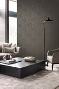 Miniatyrbild 3 av 8: Origin Wallcoverings tapet smala ränder brunt och guldglänsande 53 cm x 10,05 m
