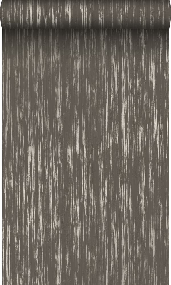 Origin Wallcoverings tapet smala ränder brunt och guldglänsande 53 cm x 10,05 m