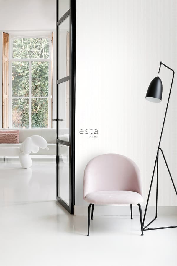 ESTAhome tapet pärlor vitt och glänsande silver 0,53 x 10,05 m