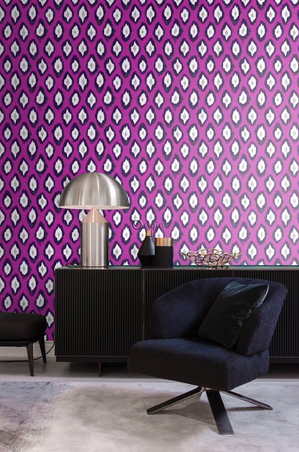 Origin Wallcoverings tapet Ikat lyserødt 53 cm x 10,05 m