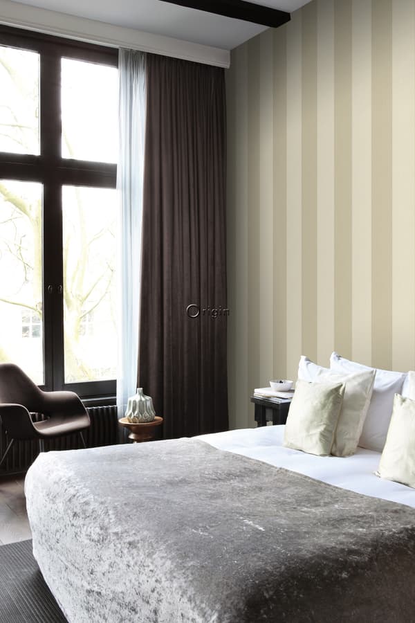 Origin Wallcoverings tapet ränder varmt beige 53 cm x 10,05 m