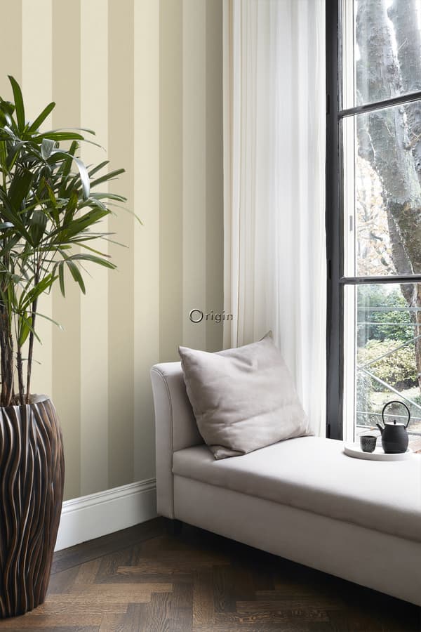 Origin Wallcoverings tapet ränder varmt beige 53 cm x 10,05 m