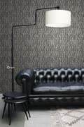Miniatyrbild 5 av 8: Origin Wallcoverings tapet gamla metalltryckta bokstäver mörkgrått 53 cm x 10,05 m