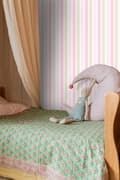 Miniatyrbillede 6 af 8: ESTAhome tapet vertikale striber lyserosa, beige og hvidt 53 cm x 10,05 m