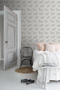 Miniatyrbild 4 av 8: ESTAhome tapet pennteckning hästar mörkbeige 53 cm x 10,05 m