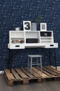 Miniatyrbillede 2 af 8: ESTAhome tapet flykonstruktionstegninger mørkeblåt 53 cm x 10,05 m