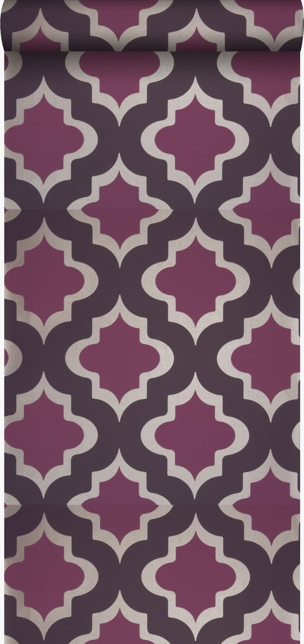 Origin Wallcoverings tapet kasba aubergine lilla 52 cm x 10,05 m