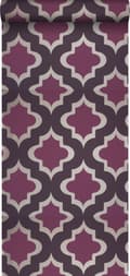 Miniatyrbild 1 av 3: Origin Wallcoverings tapet kasbah aubergine 52 cm x 10,05 m