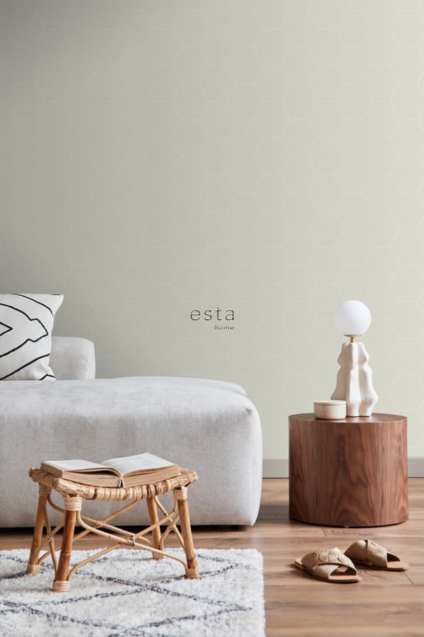ESTAhome tapet sexkant beige 0,53 x 10,05 m