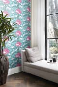 Miniatyrbild 2 av 7: Origin Wallcoverings tapet magnolia turkost och rosa 53 cm x 10,05 m