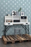 Miniatyrbild 3 av 8: ESTAhome tapet skolemblem ljust vintageblått 53 cm x 10,05 m