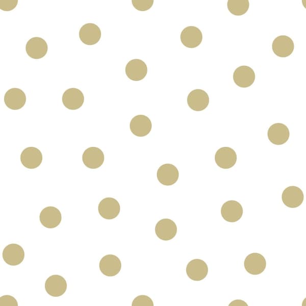 Origin Wallcoverings tapet prickar vitt och guld 0,53 x 10,05 m