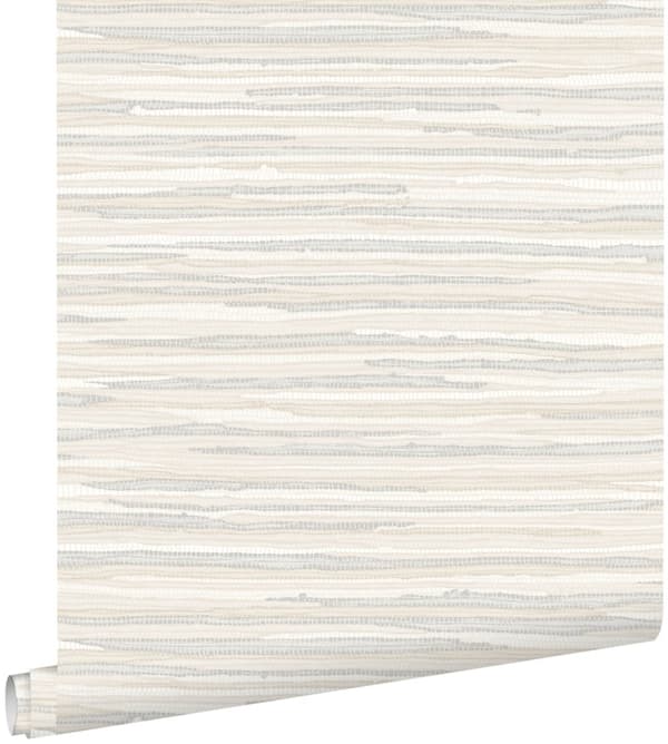 ESTAhome tapet vævet motiv beige 53 cm x 10,05 m