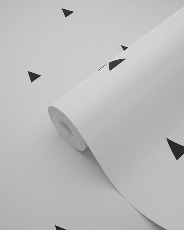 Origin Wallcoverings tapet grafiske trekanter sort og hvidt 0,53 x 10,05 m