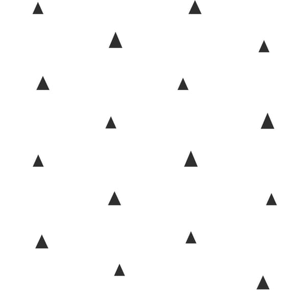 Origin Wallcoverings tapet grafiske trekanter sort og hvidt 0,53 x 10,05 m