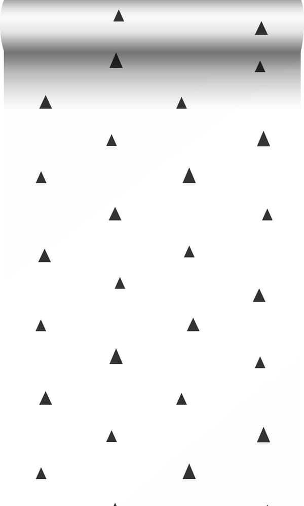 Origin Wallcoverings tapet grafiske trekanter sort og hvidt 0,53 x 10,05 m