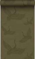 Miniatyrbild 1 av 8: Origin Wallcoverings tapet kranfåglar ockra 0,53 x 10,05 m