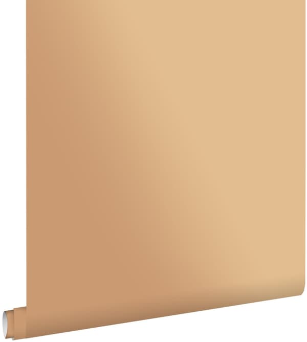 ESTAhome tapet ensfarvet skinnende kobberbrunt 0,53 x 10,05 m