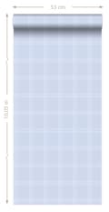 Miniatyrbild 7 av 7: Origin Wallcoverings tapet rutor ljusblått 53 cm x 10,05 m
