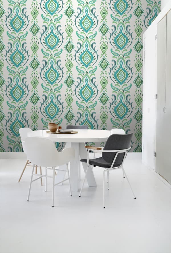 ESTAhome tapet barockmönster grönt 53 cm x 10,05 m