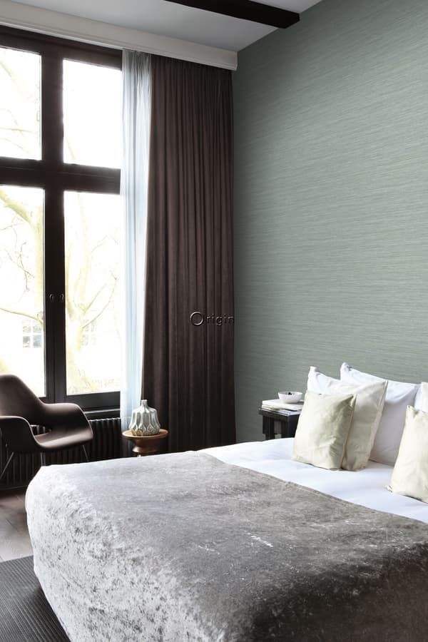 Origin Wallcoverings tapet vævet struktur celadon grønt 0,53 x 10,05 m