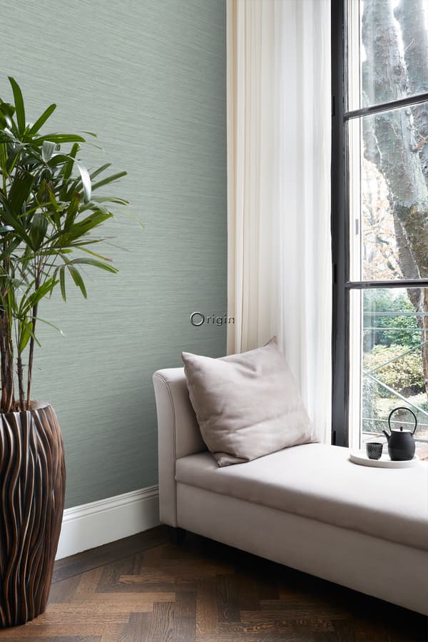 Origin Wallcoverings tapet vævet struktur celadon grønt 0,53 x 10,05 m