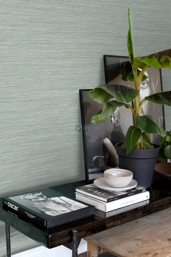 Origin Wallcoverings tapet vævet struktur celadon grønt 0,53 x 10,05 m