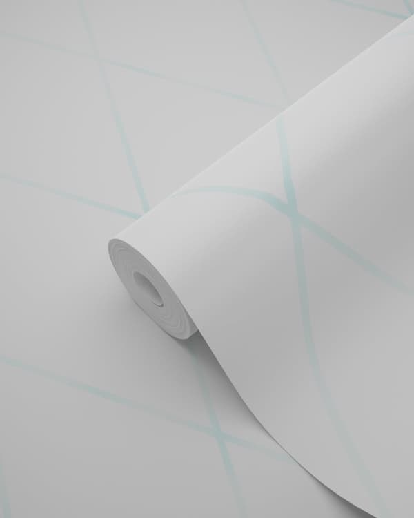 Origin Wallcoverings tapet rombmotiv matt vitt och mintgrönt 53 cm x 10,05 m