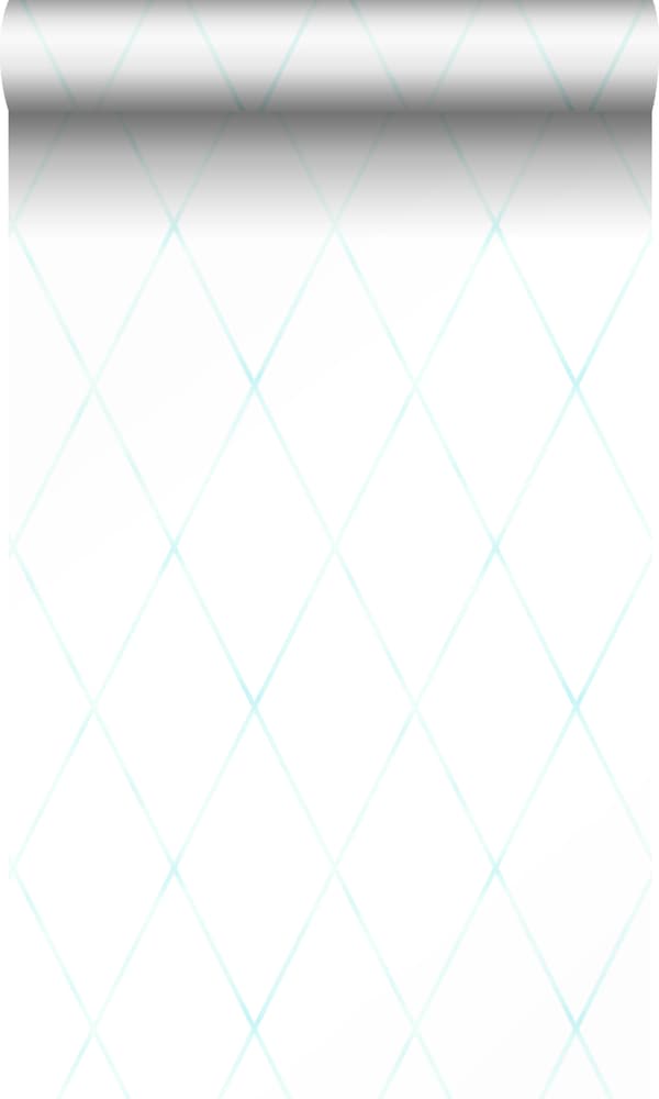 Origin Wallcoverings tapet rombmotiv matt vitt och mintgrönt 53 cm x 10,05 m