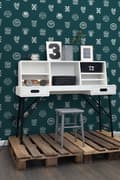 Miniatyrbild 3 av 7: ESTAhome tapet skolemblem mörkgrönt 53 cm x 10,05 m