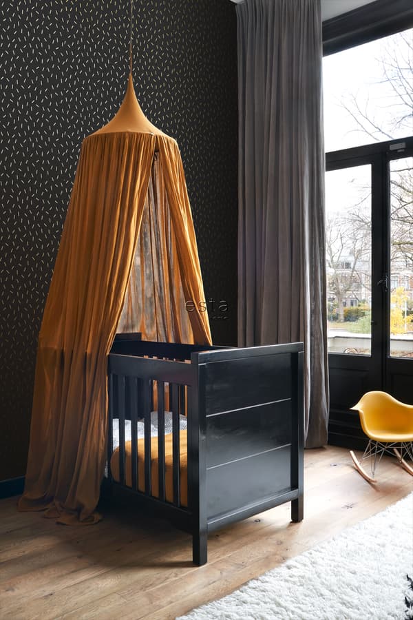 ESTAhome tapet grafiskt motiv svart och guld 0,53 x 10,05 m