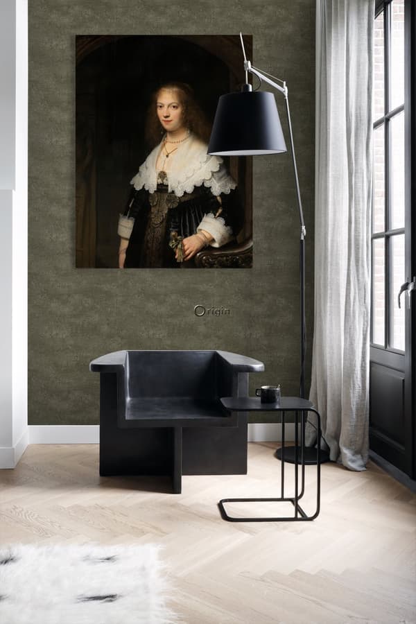 Origin Wallcoverings tapet krackelerad marmor olivgrönt 53 cm x 10,05 m
