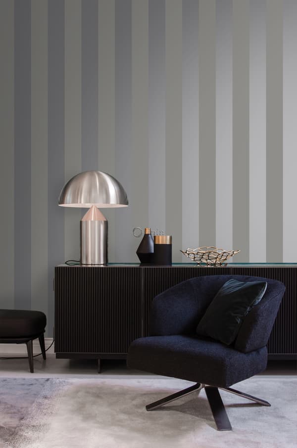 Origin Wallcoverings tapet striber gråt og skinnende sølv 53 cm x 10,05 m
