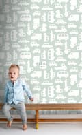 Miniatyrbild 3 av 8: ESTAhome tapet bilar mintgrönt 0,53 x 10,05 m