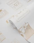 Miniatyrbillede 8 af 8: ESTAhome tapet instant kameraer skinnende kobberbrunt 0,53 x 10,05 m