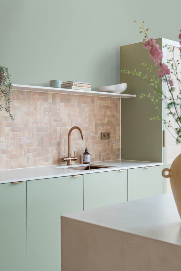 ESTAhome tapet linnedstruktur celadon grønt 0,53 x 10,05 m