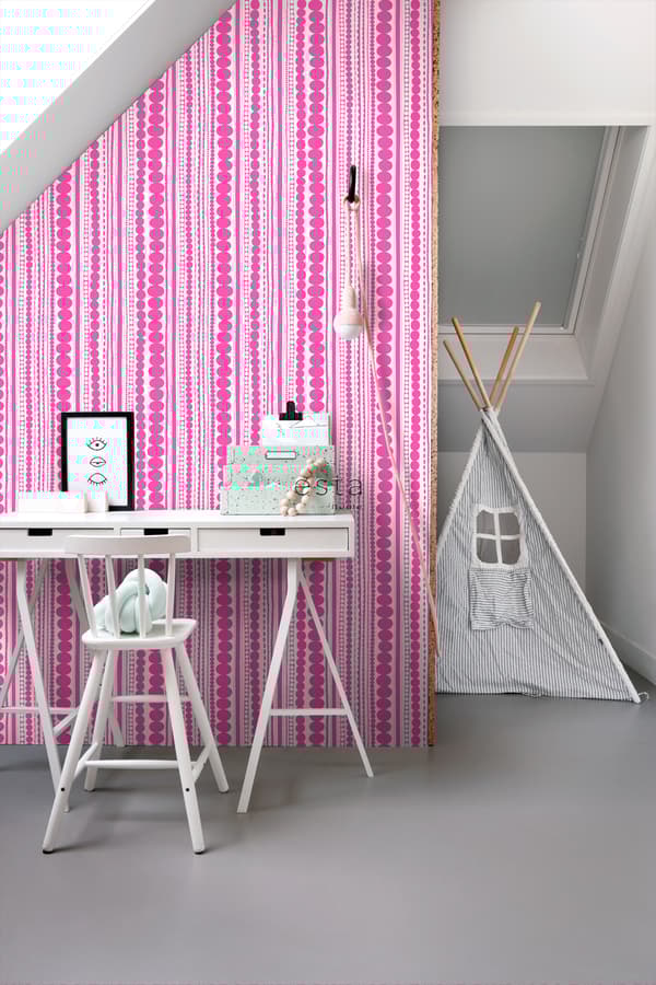 ESTAhome tapet perler slikrosa 0,53 x 10,05 m