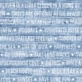 Miniatyrbild 8 av 8: ESTAhome tapet somrig text blått 53 cm x 10,05 m