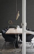 Miniatyrbild 3 av 8: Origin Wallcoverings tapet grafiska linjer svart och guld 0,53 x 10,05 m