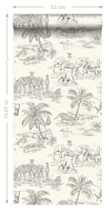 Miniatyrbild 8 av 8: Origin Wallcoverings tapet djungel benvitt och grått - 347442 - 53 cm x 10,05 m