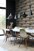 Miniatyrbillede 3 af 8: Origin Wallcoverings tapet væg af marmorfliser i forskellige størrelser brunt 53 cm x 10,05 m